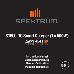 Spektrum Smart S1500 DC Charger Manuel utilisateur