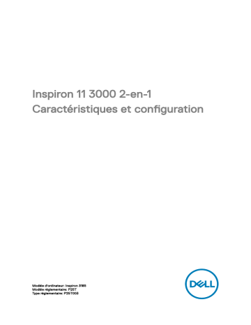 Dell Inspiron 11 3185 2-in-1 laptop Guide de démarrage rapide | Fixfr