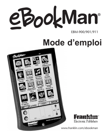 Manuel du propriétaire | Franklin EBM-901 Manuel utilisateur | Fixfr