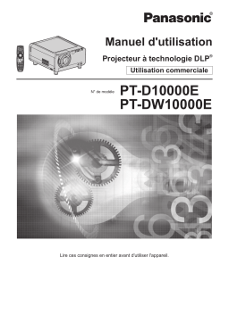 Panasonic PT-D10000E Manuel utilisateur