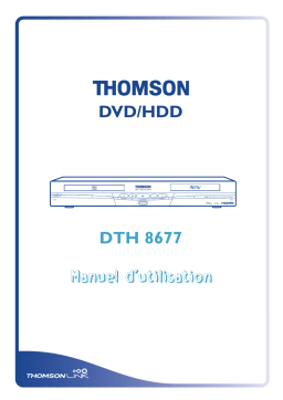 Thomson DTH8677 Manuel utilisateur