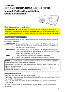 Hitachi CPX2510E Manuel utilisateur