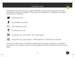 Archos Picowan Manuel utilisateur