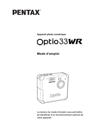 Pentax Série Optio 33 WR Mode d'emploi | Fixfr