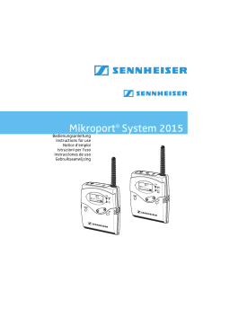 Sennheiser ME 2015 Manuel utilisateur