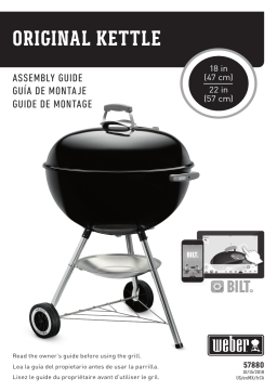 Weber 18113 18 in. Original Kettle Charcoal Grill in Black Combo with Grill Cover and 2 Bags of Weber Charcoal Briquettes Manuel utilisateur