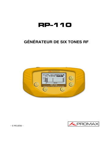 Promax RP-110 Test signal generator for coaxial cable Manuel utilisateur | Fixfr