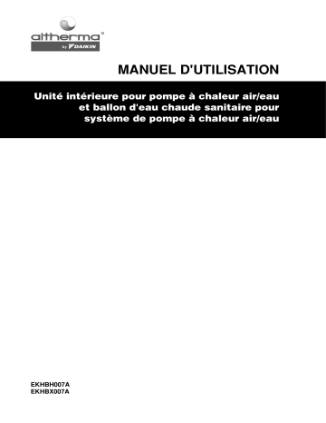 Manuel du propriétaire | Daikin EKHBX007A Manuel utilisateur | Fixfr