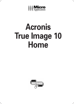 ACRONIS True Image 10 Manuel utilisateur