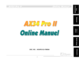 AOpen AX34PROII Manuel utilisateur