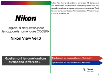 Manuel du propriétaire | Nikon View 3.1 Manuel utilisateur | Fixfr