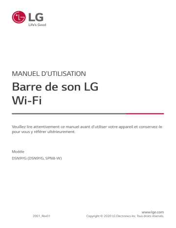 LG DSN9YG Manuel du propriétaire | Fixfr