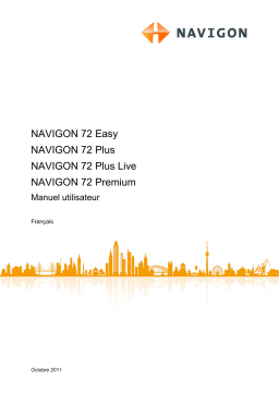 Navigon 72 Manuel utilisateur