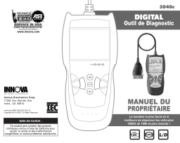 Innova 3040c OBD2 Scan Tool Manuel utilisateur