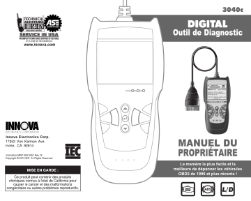 Manuel du propriétaire | Innova 3040c OBD2 Scan Tool Manuel utilisateur | Fixfr