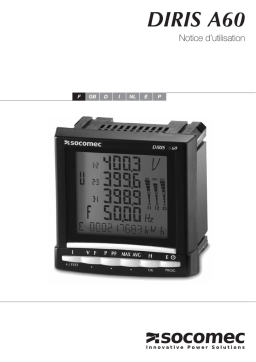 Socomec DIRIS A60 Operating instrustions