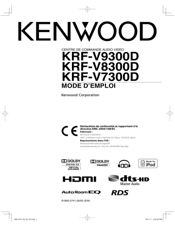 Manuel du propriétaire | Kenwood KRF-7300D Manuel utilisateur | Fixfr