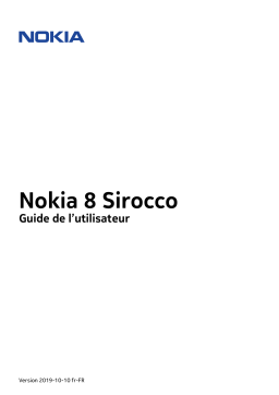 Nokia 8 Sirocco - 2019 Manuel utilisateur