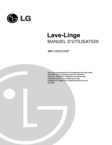 Manuel du propriétaire | LG WD-12331  Manuel utilisateur | Fixfr