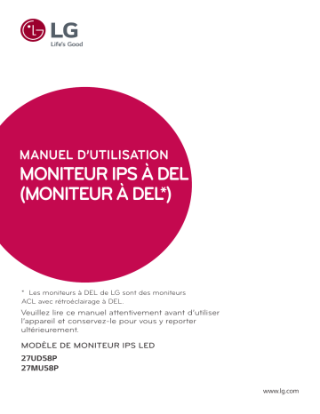 LG 27UD58P-B Manuel du propriétaire | Fixfr