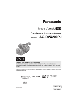 Panasonic AG-AC30EJ Manuel utilisateur