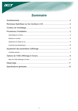 Acer AL2023W Manuel utilisateur