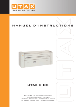 Utax C 08 Wide Format System Manuel utilisateur