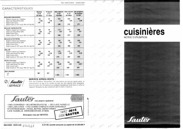 620CC3GC | 620CC3GCN | Manuel du propriétaire | sauter 620CC3GAN Manuel utilisateur | Fixfr