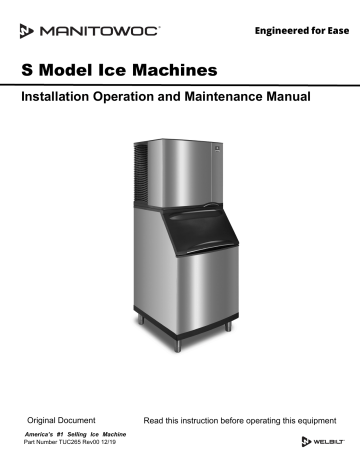 Manitowoc Ice S model Manuel utilisateur | Fixfr