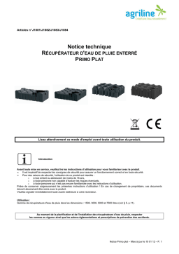 Agriline Primo Manuel utilisateur