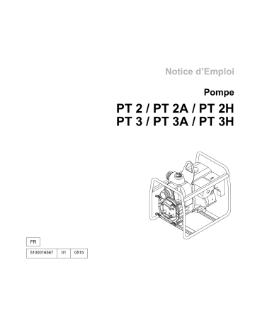 PT2H | PT3H | PT3A | PT2A | PT3 | Wacker Neuson PT2 Self Priming Trash Pump Manuel utilisateur | Fixfr