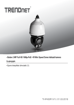 Trendnet TV-IP430PI Outdoor 2 MP Full HD 1080p PoE+ IR Mini Speed Dome Network Camera Manuel utilisateur