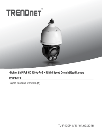 RB-TV-IP430PI | Trendnet TV-IP430PI Outdoor 2 MP Full HD 1080p PoE+ IR Mini Speed Dome Network Camera Manuel utilisateur | Fixfr