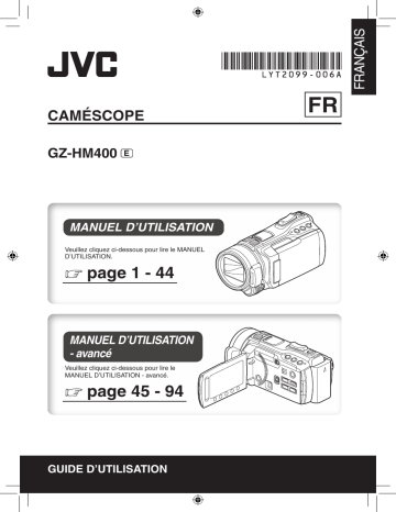 JVC GZ HM400, HM400E Manuel utilisateur | Fixfr
