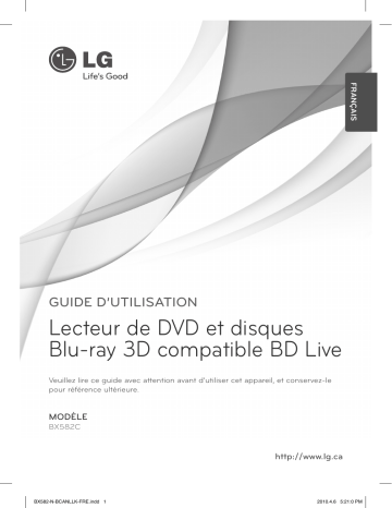 LG BX580 Manuel du propriétaire | Fixfr