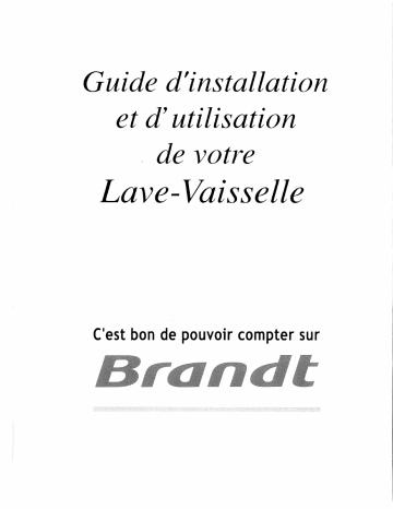 Manuel du propriétaire | Brandt P3534DC Manuel utilisateur | Fixfr