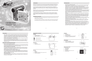 Manuel du propriétaire | Oregon CAMERA VIDEO WINX Manuel utilisateur | Fixfr