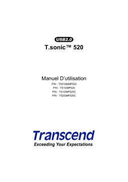 Transcend T Sonic 520 Manuel utilisateur