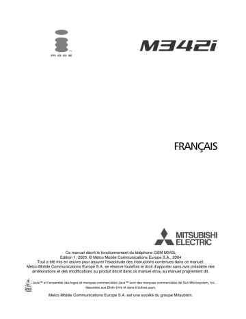 Manuel du propriétaire | Mitsubishi M342i Manuel utilisateur | Fixfr