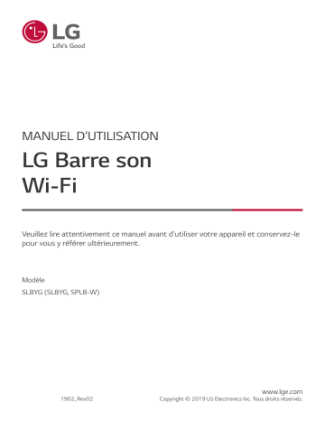 LG SL8YG Manuel du propriétaire | Fixfr