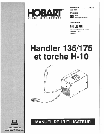 HANDLER 135 | Manuel du propriétaire | HobartWelders HANDLER 175 Manuel utilisateur | Fixfr