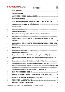 Powerplus POW8135 Manuel utilisateur