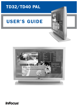 Infocus TD40 PAL Manuel utilisateur