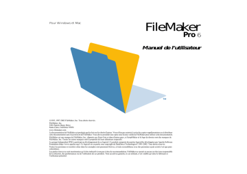 Mode d'emploi | Filemaker Pro 6 Manuel utilisateur | Fixfr