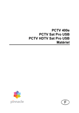 Pinnacle PCTV 450E Manuel utilisateur