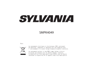 Mode d'emploi | Sylvania SMPK 4049 Manuel utilisateur | Fixfr