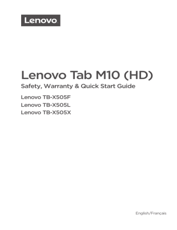 Mode d'emploi | Lenovo Smart Tab M10 HD Manuel utilisateur | Fixfr