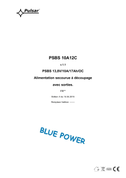 Pulsar PSBS10A12C - v1.1 Manuel utilisateur
