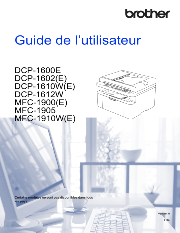 Manuel du propriétaire | Brother DCP-1610WDCP-1610WVB Manuel utilisateur | Fixfr