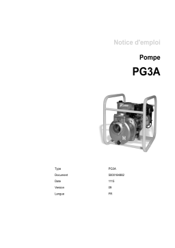 Wacker Neuson PG3A Dewatering Pump Manuel utilisateur